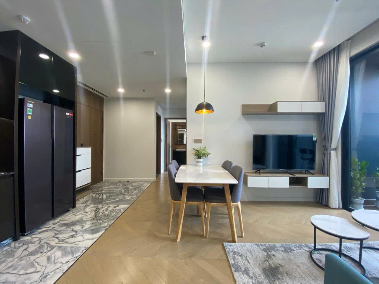 Open plan living and dining area